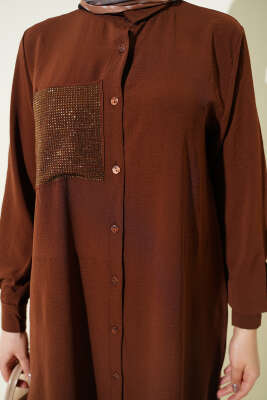 Tek Cepli Mini Taşlı Salaş İkili Takım Kahve - İkili Takım