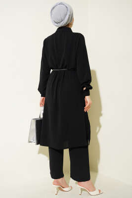 Tek Cepli Mini Taşlı Salaş İkili Takım Siyah - İkili Takım