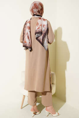 Tek Cepli Mini Taşlı Salaş İkili Takım Vizon - İkili Takım