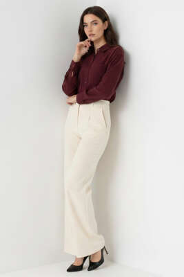 Tek Cepli Müslin Gömlek Mürdüm - Kadın Giyim Modelleri