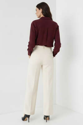 Tek Cepli Müslin Gömlek Mürdüm - Kadın Giyim Modelleri