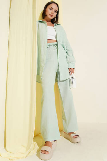 Tek Cepli Müslin İkili Takım Mint - İkili Takım