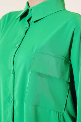 Tek Cepli Salaş Gömlek Benetton - Thumbnail