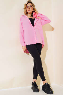 Tek Cepli Salaş Gömlek Pembe - Kadın Giyim Modelleri