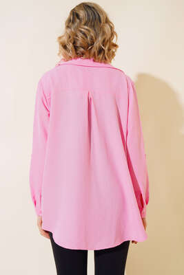 Tek Cepli Salaş Gömlek Pembe - Kadın Giyim Modelleri