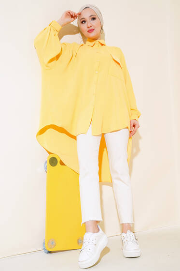 Tek Cepli Salaş Gömlek Sarı - Gömlek