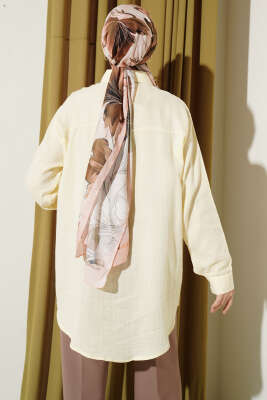 Tek Cepli Salaş Müslin Gömlek Sarı - Gömlek