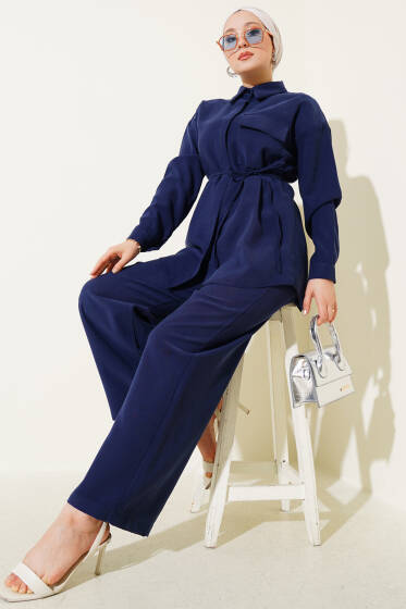 Tek Cepli Tensel İkili Takım Lacivert - İkili Takım