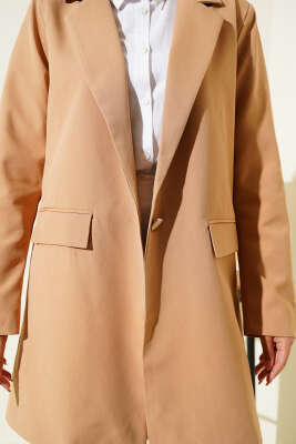 Tek Düğmeli Blazer Ceket Latte - Ceket