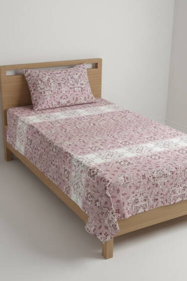 Tek Kişilik Lastikli Çarşaf Yastık Takım Asorti 2 - Nevresim Takım