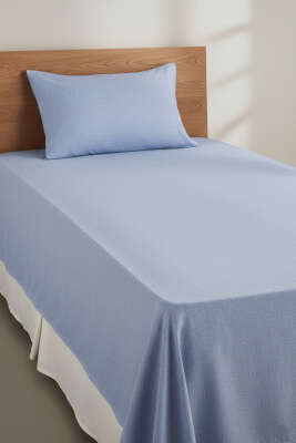 Tek Kişilik Lastikli Çarşaf Yastık Takım Mavi - HOBBY HOME