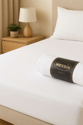 Tek Kişilik Lastikli Penye Çarşaf Beyaz 