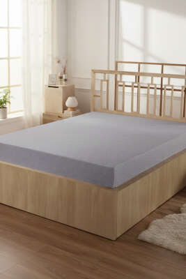 Tek Kişilik Lastikli Penye Çarşaf Füme - MAHİR HAVLU