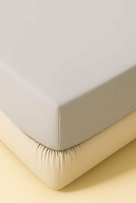 Tek Kişilik Lastikli Penye Çarşaf Gri 