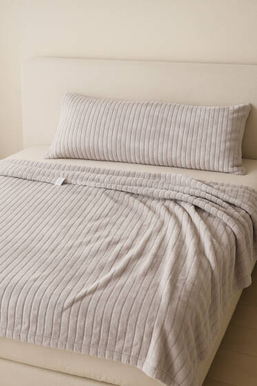 Tek Kişilik Polar Battaniye Gri - Battaniye