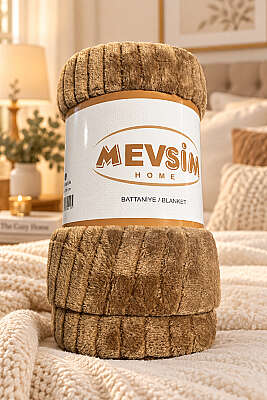 Tek Kişilik Polar Battaniye Kahve - Battaniye