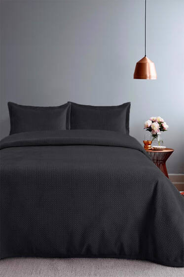 Tek Kişilik Yatak Örtüsü Petrol - Yatak Örtüsü