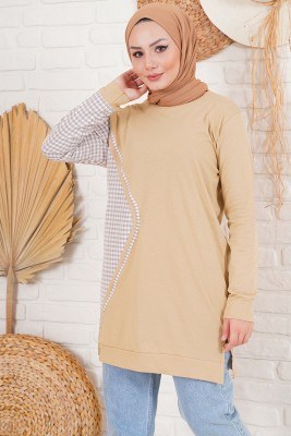 Tek Kolu Pitikare Camel Tunik - SAS