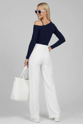 Tek Omuz İpli Bluz Lacivert - Yılın Fırsatı