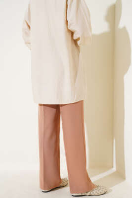 Tek Pileli Cepli Kumaş Pantolon Latte - 300-500 TL Ürünler