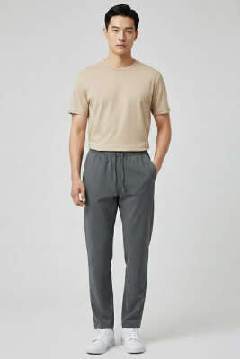 Tensel Baggy Erkek Pantolon Antrasit - Erkek Pantolon