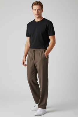 Tensel Baggy Erkek Pantolon Kahve - Erkek Pantolon