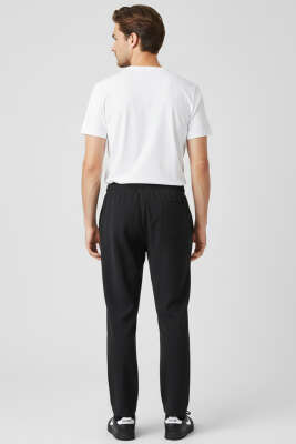 Tensel Baggy Erkek Pantolon Siyah - Erkek Pantolon