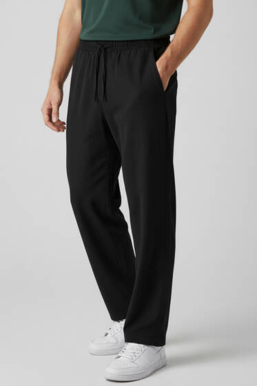 Tensel Baggy Erkek Pantolon Siyah - Erkek Pantolon