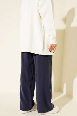 Tensel Palazzo Pantolon Lacivert - Pantolon