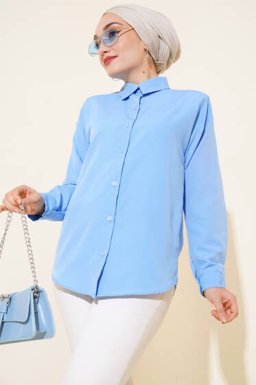 Terikoton Basic Gömlek Bebe Mavi - Gömlek