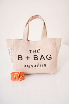 The B+ Bag Kanvas Çanta Bej - Kol Çantası