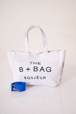 The B+ Bag Kanvas Çanta Beyaz 