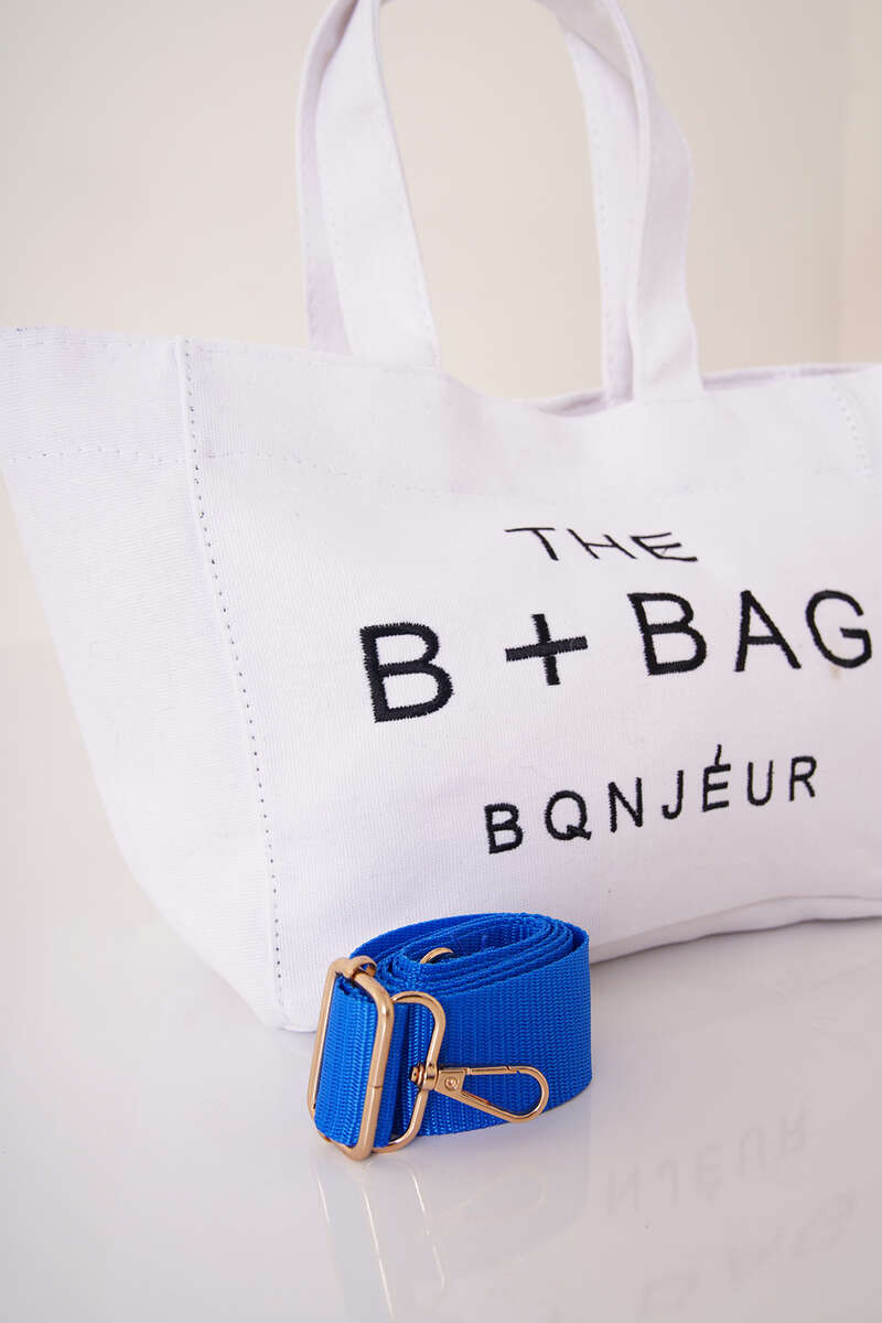 The B+ Bag Kanvas Çanta Beyaz