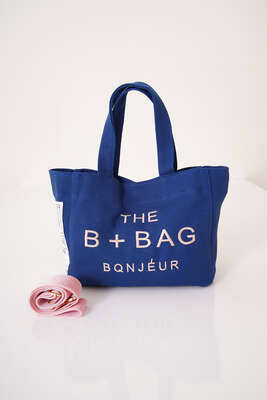 The B+ Bag Kanvas Çanta İndigo 