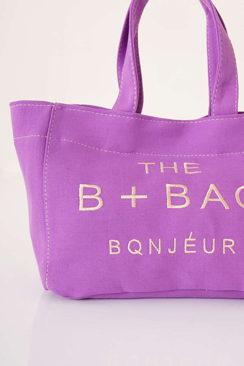 The B+ Bag Kanvas Çanta Lila