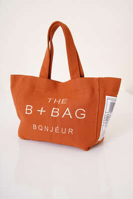 The B+ Bag Kanvas Çanta Taba 