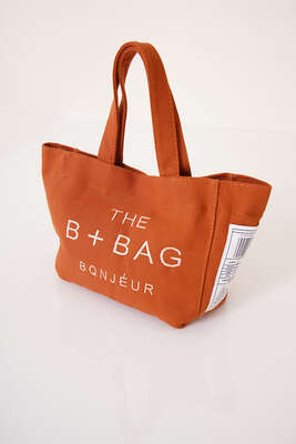 The B+ Bag Kanvas Çanta Taba