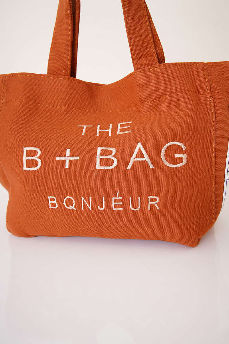 The B+ Bag Kanvas Çanta Taba