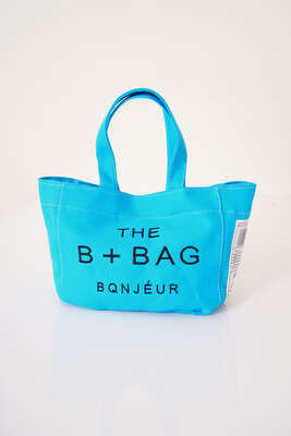 The B+ Bag Kanvas Çanta Turkuaz 