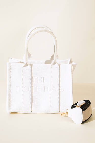 The Tote Bag Mini Çanta Beyaz - Kol Çantası