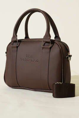 The Tote Bag Yazılı Çanta Acı Kahve - GÜZEL ÇANTA