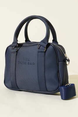 The Tote Bag Yazılı Çanta Lacivert - GÜZEL ÇANTA