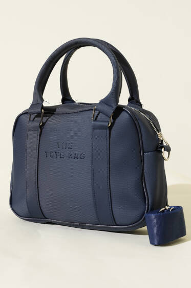 The Tote Bag Yazılı Çanta Lacivert - Kol Çantası