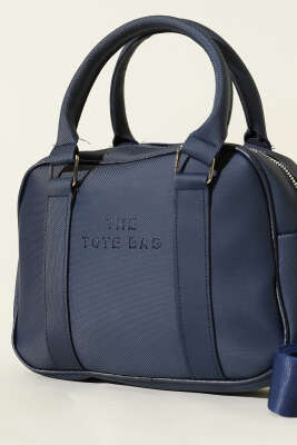 The Tote Bag Yazılı Çanta Lacivert - Kol Çantası