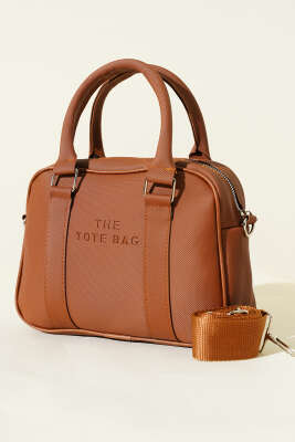 The Tote Bag Yazılı Çanta Taba - GÜZEL ÇANTA