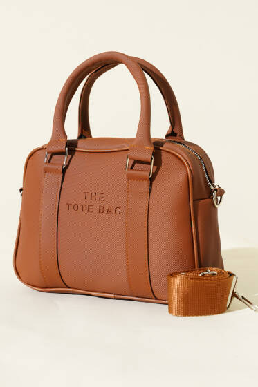 The Tote Bag Yazılı Çanta Taba - Kol Çantası