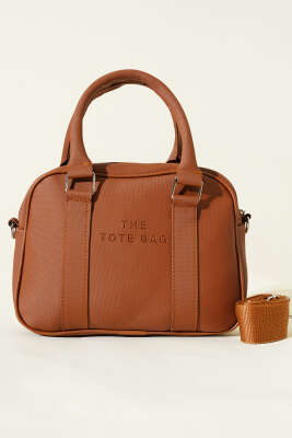 The Tote Bag Yazılı Çanta Taba - Kol Çantası