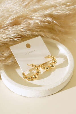 Top Halka Küpe Gold - Yılın Fırsatı