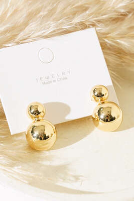 Top Küpe Gold - Takı Bijüteri