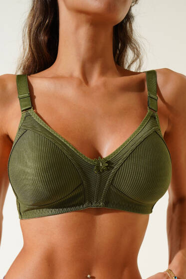 Toparlayıcı Micro Şerit Sütyen Haki - Toparlayıcı Sütyen / Minimizer Sütyen